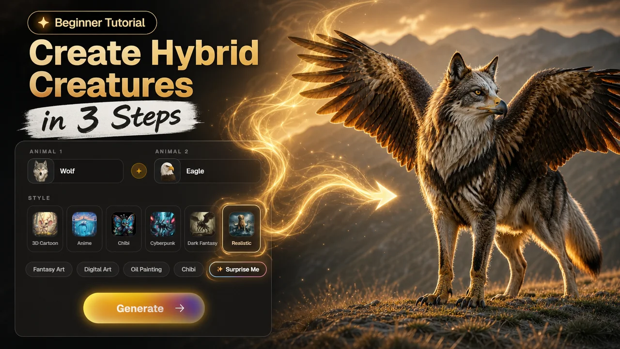 AI Animal Generator Tutorial: Create Stunning Hybrid Creatures in 3 Steps