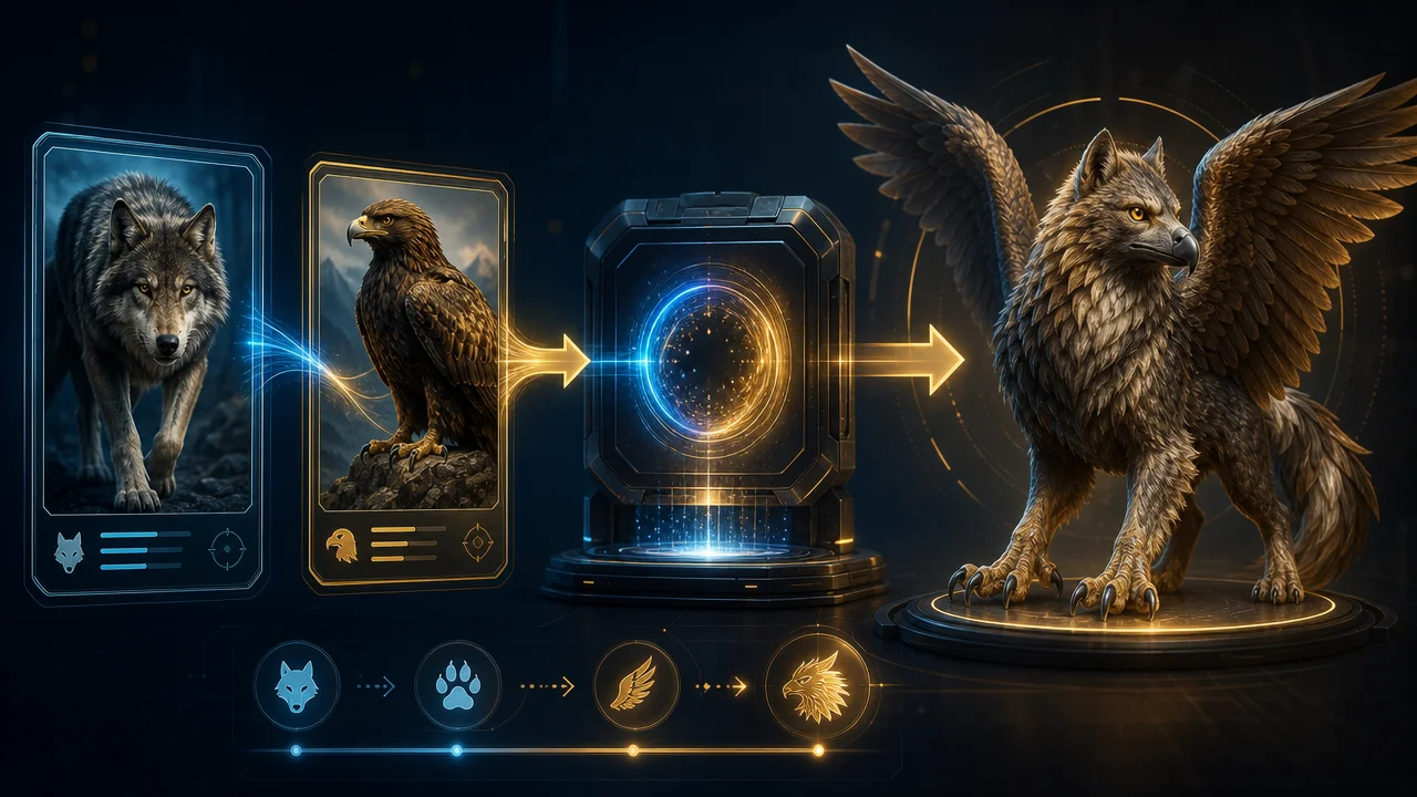 Hybrid animal generator combining two animals into one AI creature