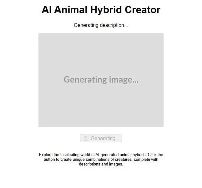 Perchance AI Animal Hybrid Generator
